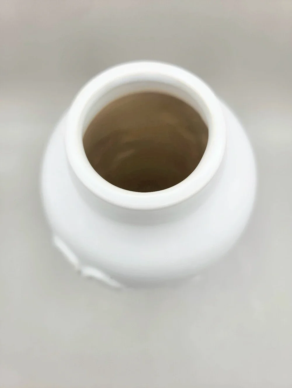 White Floral Embossed Ceramic Vase , NWOT